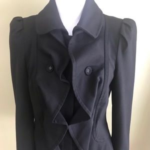 INC International Concepts Ruffled Zip Up Jacket M